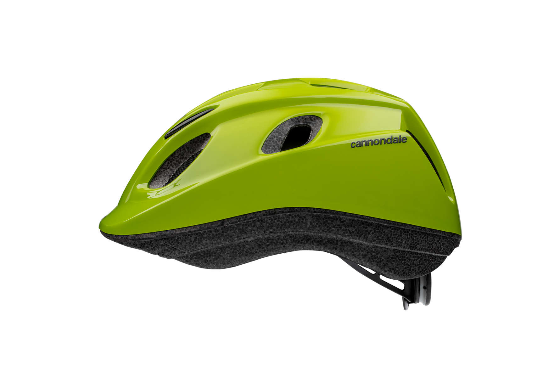 Cannondale Quick Junior kids bike helmet in bright lime green highlighter color
