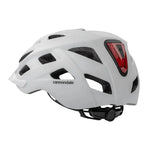 Cannondale Quick adult bicycle helmet in white with red accent and ventilation holes