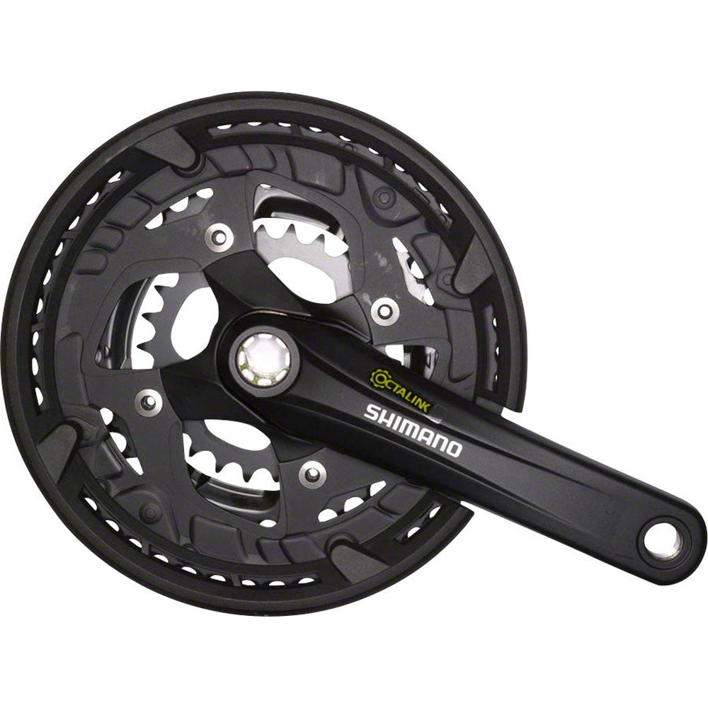 Shimano FC-T4010 black triple chainset with 48x36x26T chainrings and Octalink bottom bracket