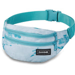 Dakine hip pack in light blue tie-dye pattern with turquoise strap