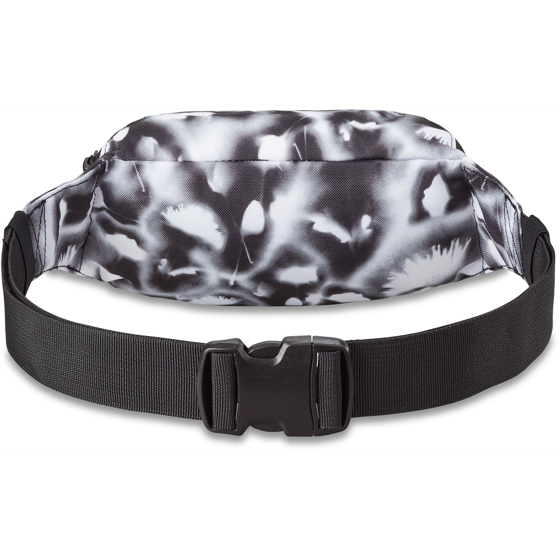 Dakine Classic Hip Pack with black and white feather reflective pattern and adjustable strap
