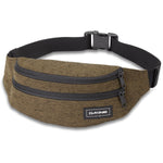 Dakine olive green hip pack with black trim and adjustable waist strap