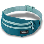 Dakine teal hip pack with zipper compartments and adjustable waist strap