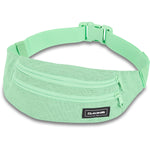 Dakine mint green hip pack with adjustable strap and black logo label
