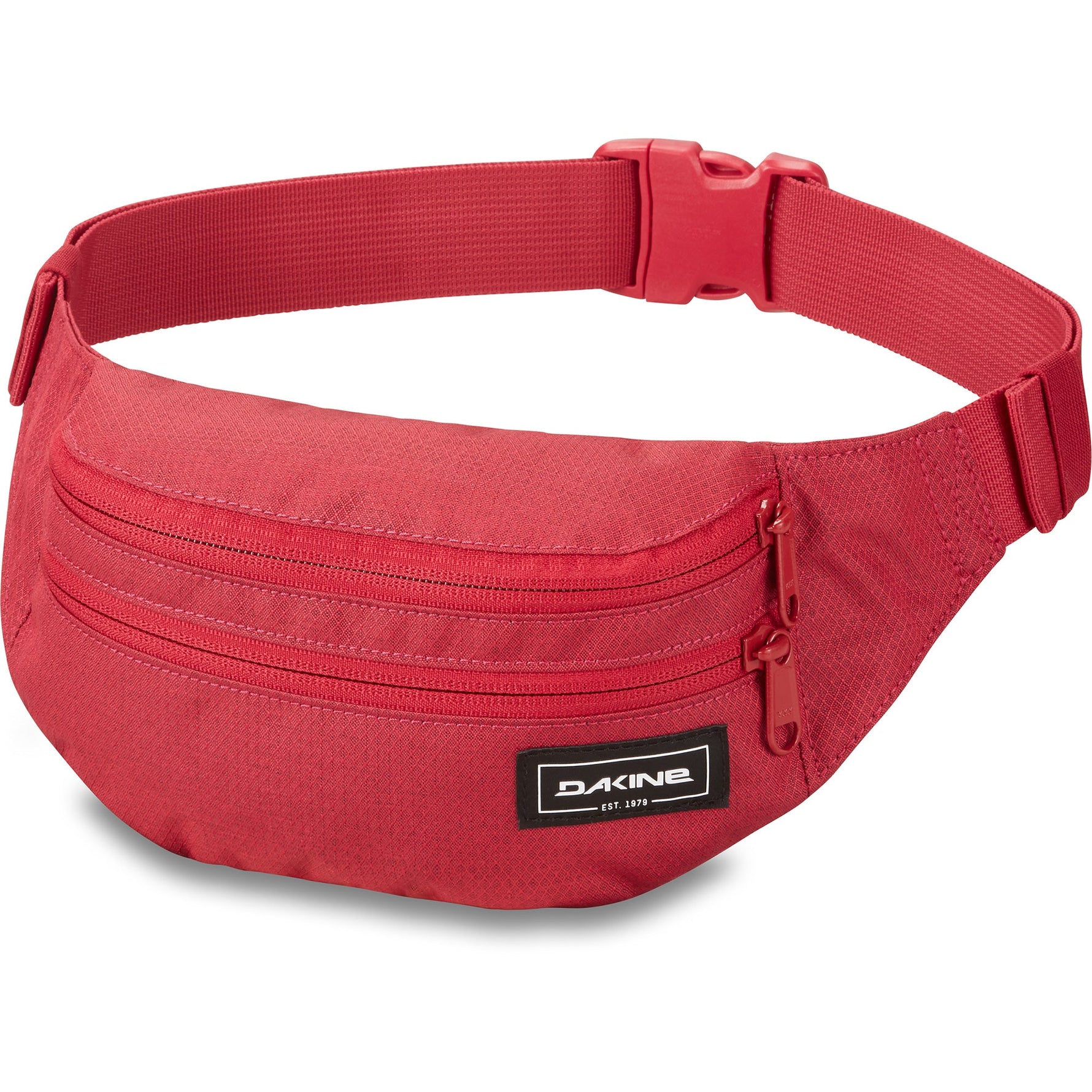 Red Dakine Classic Hip Pack fanny pack with adjustable strap and zippered compartment