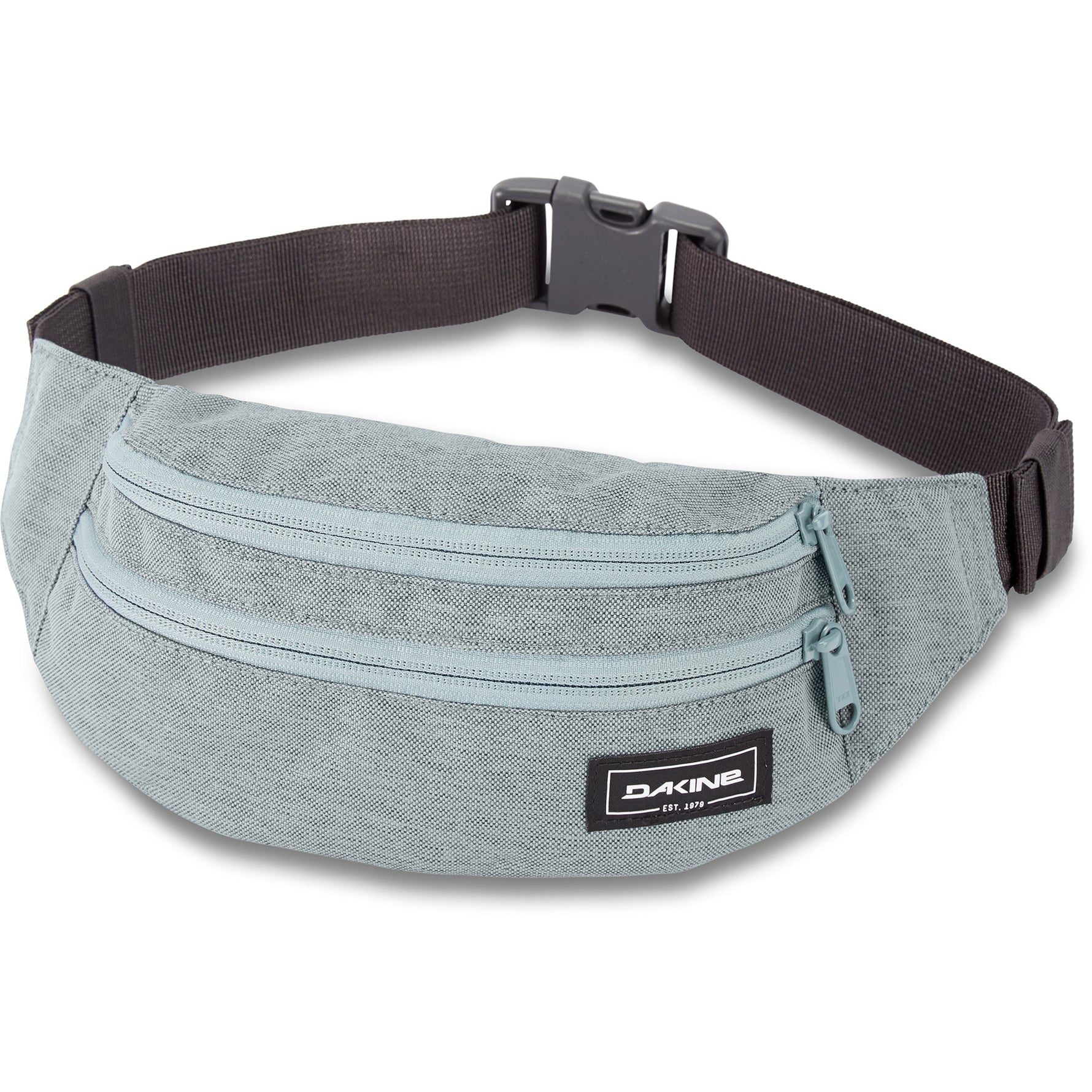 Dakine Classic Hip Pack in light blue heathered fabric with black logo patch