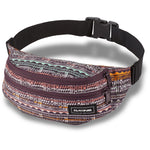 Dakine hip pack with colorful tribal geometric pattern and adjustable black strap