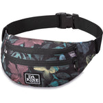 Dakine hip pack with tropical floral pattern and adjustable black strap