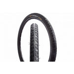 Continental Ride Tour 700x42 black wire bead bicycle tire shown upright and flat