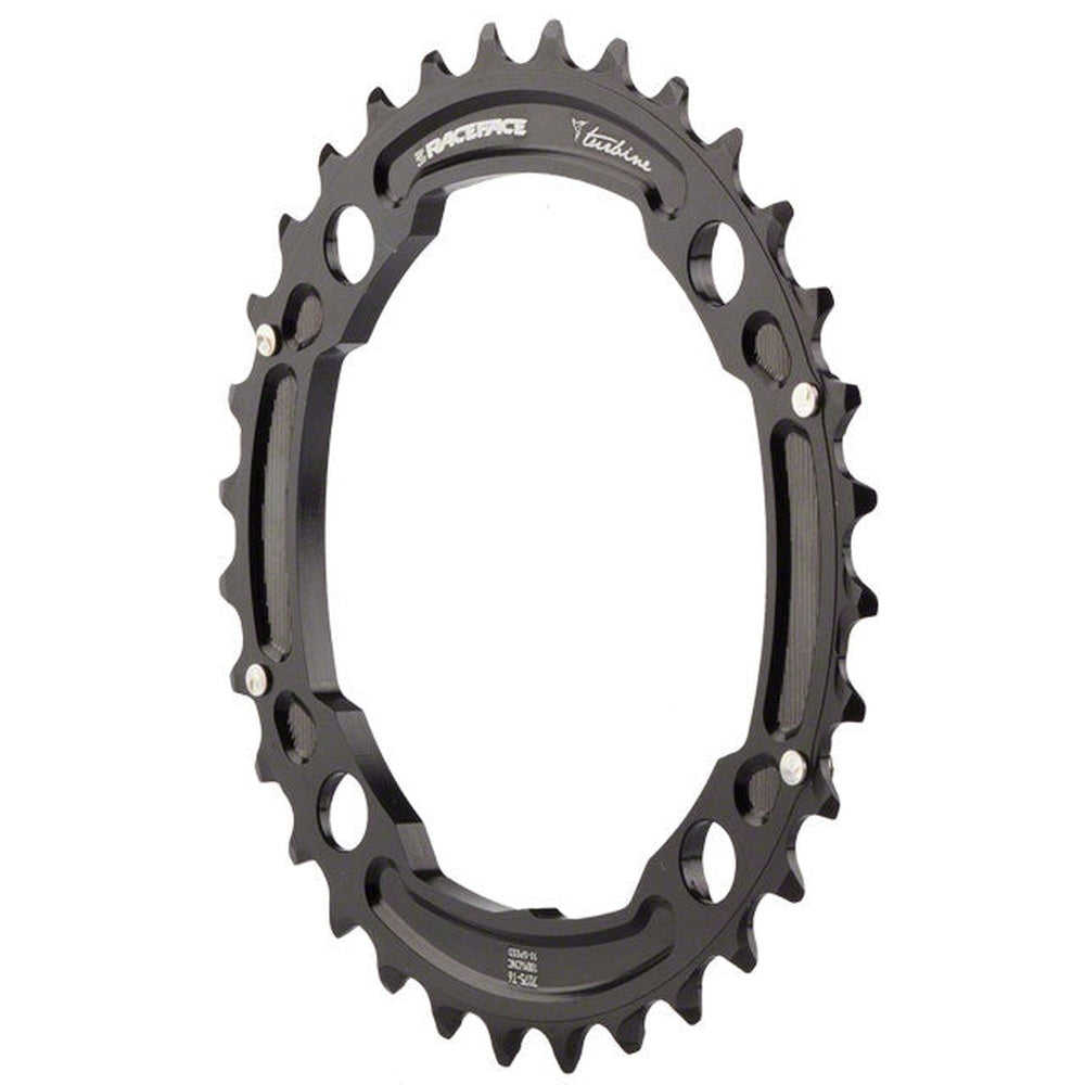 Black Turbine 104BCD 32-tooth chainring for 10-speed bicycle drivetrain systems