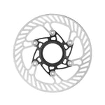Campagnolo bicycle disc brake rotor with ventilated design and black center mount