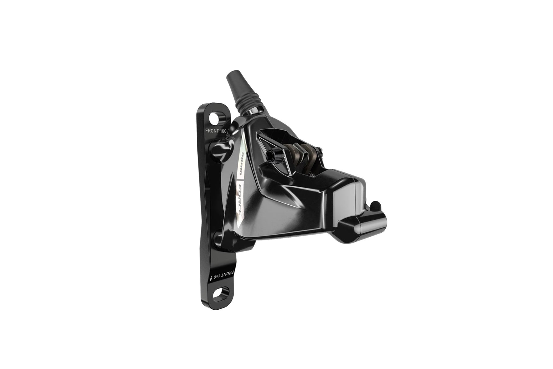 SRAM Force AXS D2 hydraulic disc brake caliper with mounting bracket