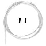 Shimano SP41 shift outer casing in grey/white color coiled on white background