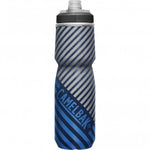 CamelBak Podium Chill water bottle with navy blue diagonal stripe pattern