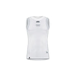 Gobik Second Skin women's white mesh baselayer tank top on gray background