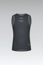 Gobik Second Skin women's baselayer tank top in dark gray meteor color