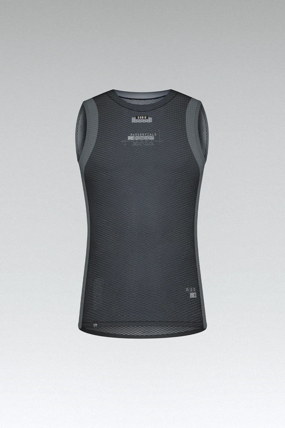 Gobik Second Skin women's baselayer tank top in dark gray meteor color