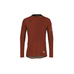 Gobik Terrain long sleeve cycling shirt in rooibos color on clean background