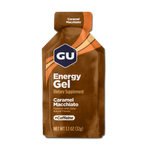 GU Energy Gel Caramel Macchiato flavor dietary supplement packet with caffeine