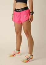 Chicknlegs Women's Neon Pink 1.5" Split Shorts - M