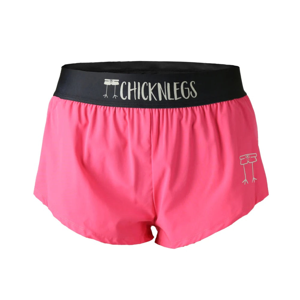 Chicknlegs Women's Neon Pink 1.5" Split Shorts - XS