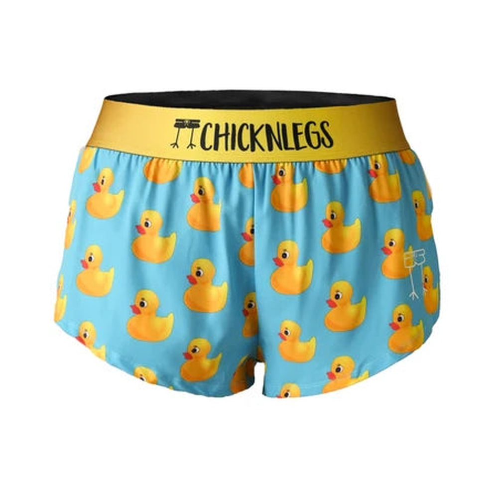 Chicknlegs Women's Rubber Ducky 1.5" Split Shorts - XS