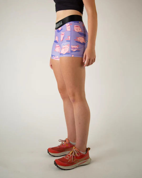 Chicknlegs Women's Piggies 3" Compression Shorts - S