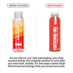 Ketone-IQ energy drink bottles showing original and new packaging designs