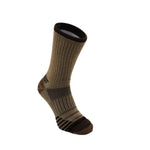 Wrightsock Escape crew length anti-blister sock in coffee brown with textured zones