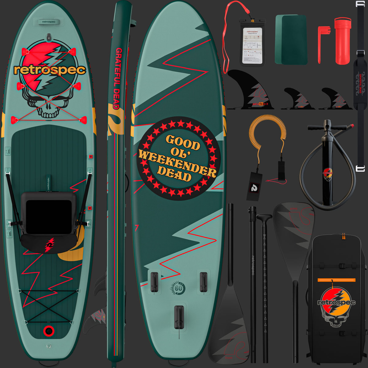 Retrospec Weekender Plus Grateful Dead edition inflatable SUV kayak hybrid board with accessories
