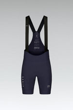 Gobik Matt Compact Men's Bibshort in Ultrablue with suspender straps on white background