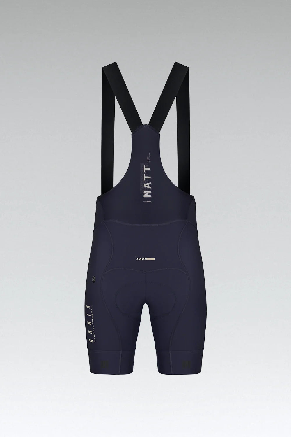 Gobik Matt Compact Men's Bibshort in Ultrablue color with suspender straps