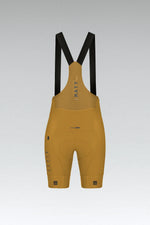 Gobik Matt Women's Bib Shorts in Turmeric Yellow with Black Shoulder Straps