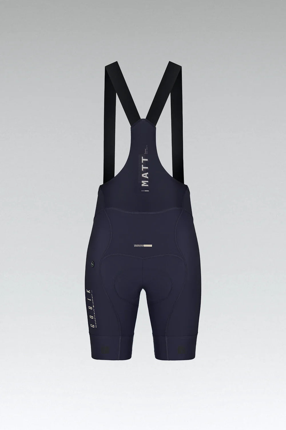 Gobik Matt Women's Bib Shorts in Ultrablue with suspender straps and professional cycling design