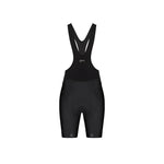 Black Gobik Ultralite women's cycling bib shorts with suspender straps on gray background