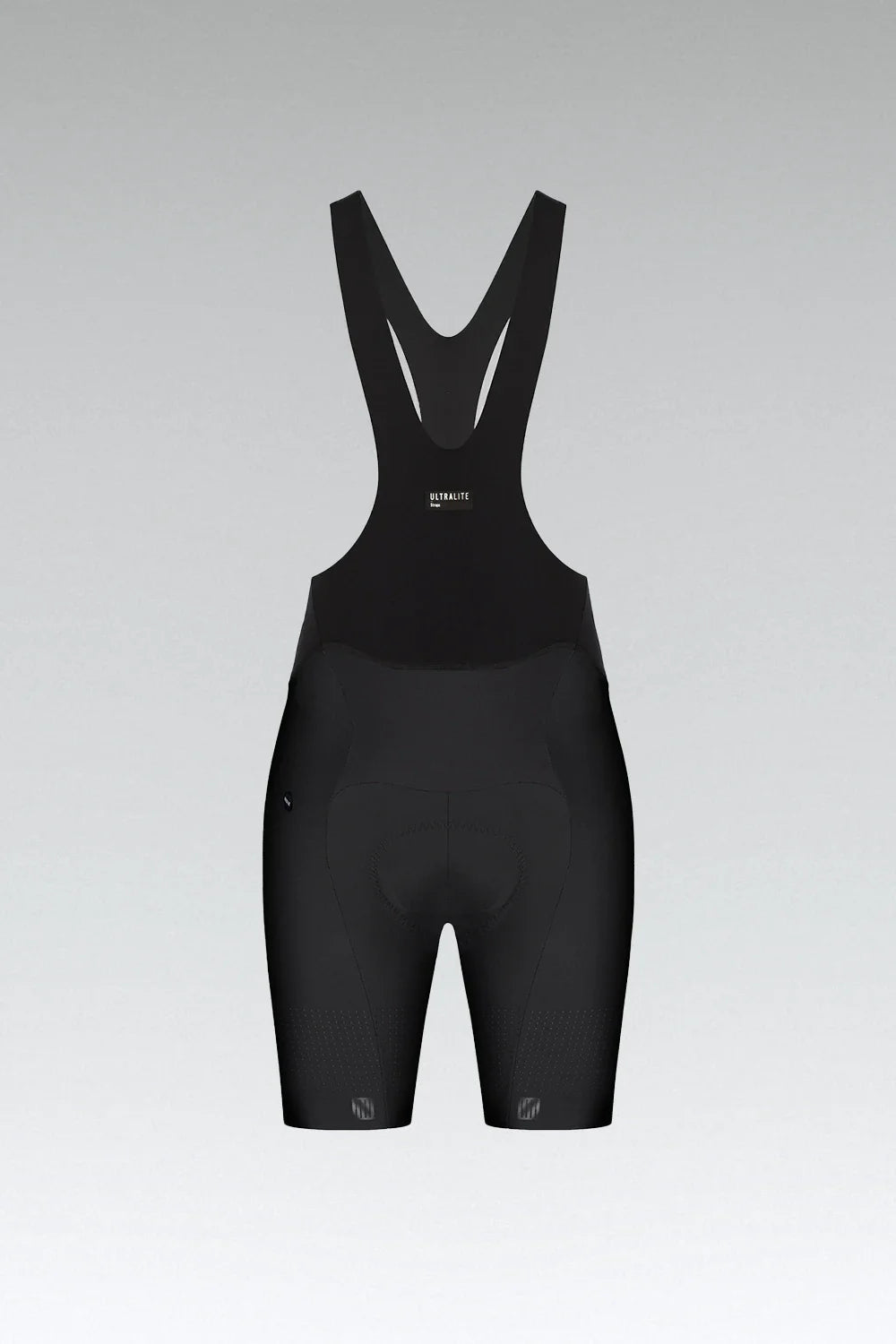 Gobik Ultralite women's cycling bib shorts in black with professional studio photography
