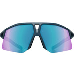 KOO HYPE sunglasses with dark blue matte frame and turquoise mirror lenses