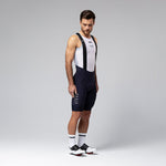 Gobik Matt Compact Men's Bibshort in Ultrablue with mesh bib straps and reflective details