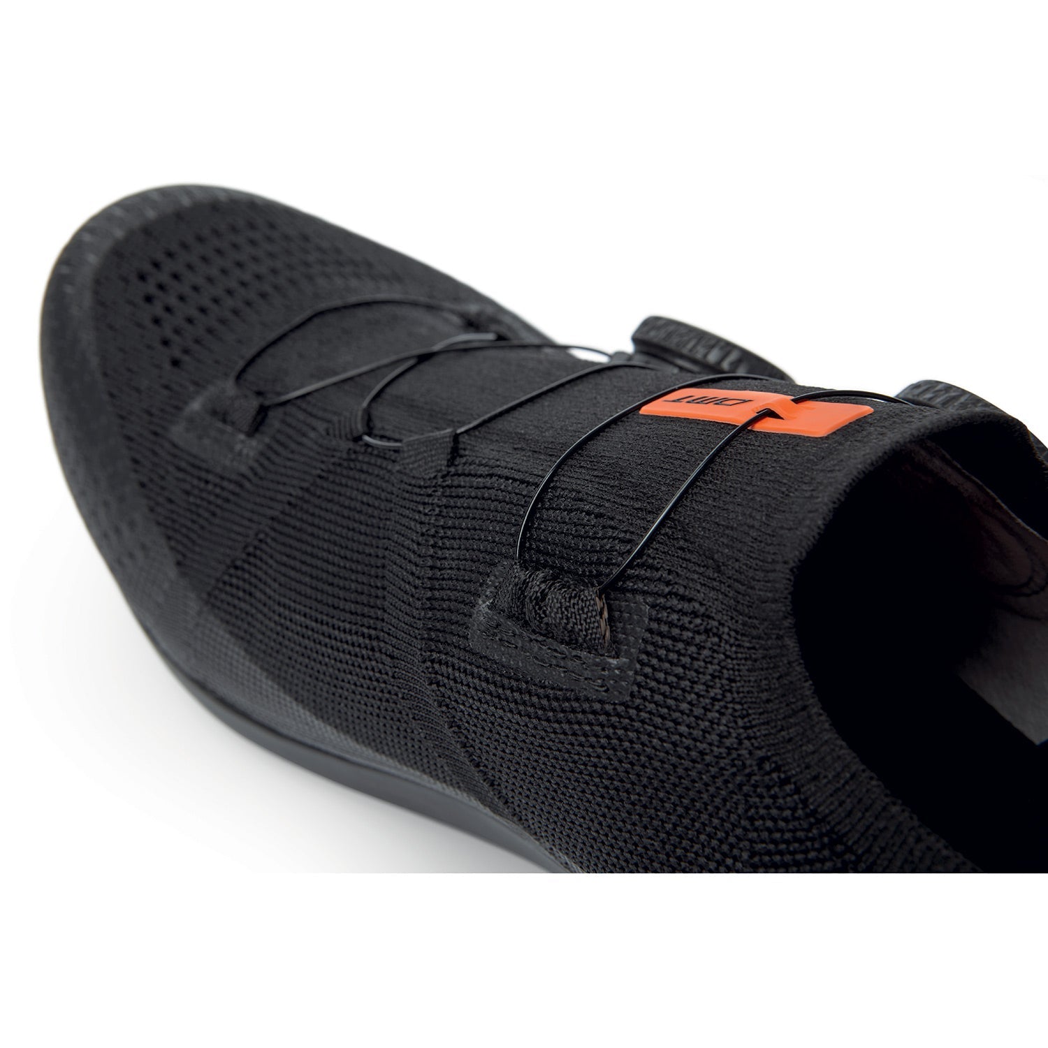 DMT KR0 black road cycling shoe with velcro straps and textured upper