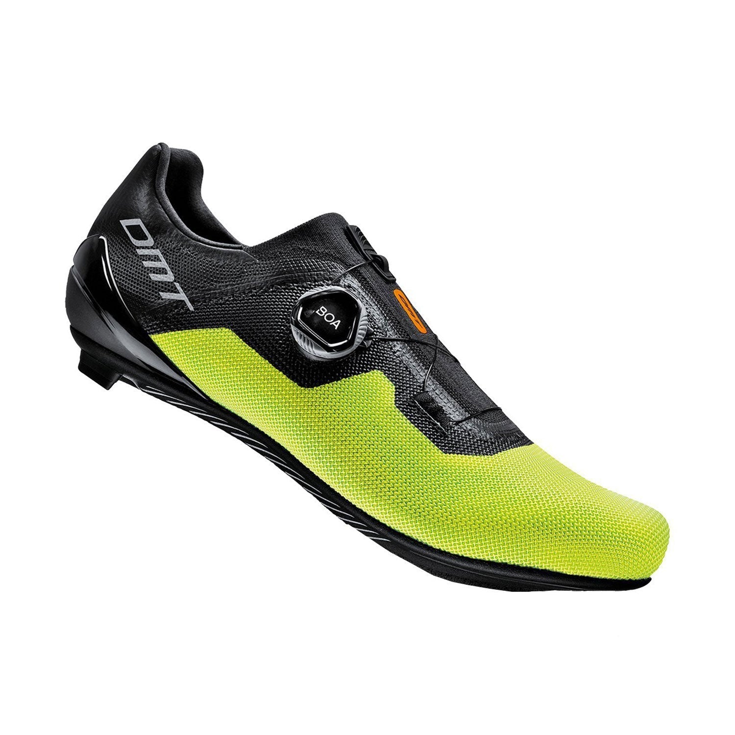DMT KR4 Road Cycling Shoes in Black and Yellow Fluo colorway with BOA closure system