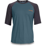 Dakine Dropout short sleeve jersey in teal with black raglan sleeves