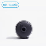 Bivo 25 oz Lightweight Bottle in Black, top-down view showing lid with drinking spout