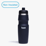 Bivo 25 oz non-insulated stainless steel sport water bottle in matte black navy