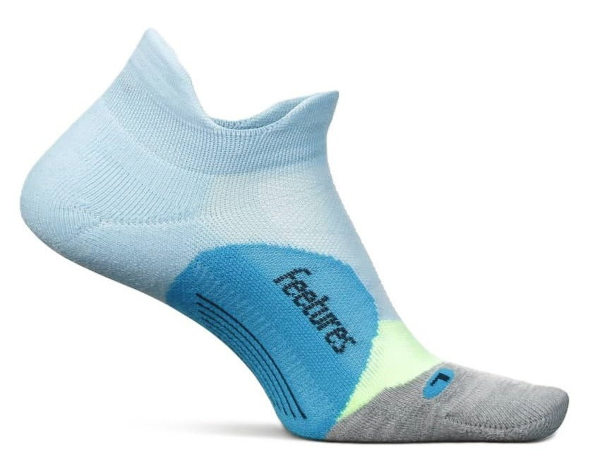 Feetures Elite Light Cushion Tab running sock in tech blue colorway