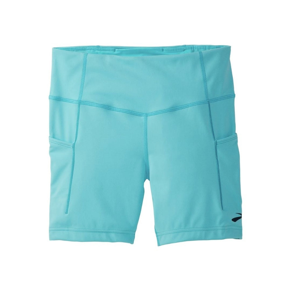 Brooks Method 5-inch short tight in light blue with side pockets
