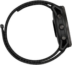 Garmin Enduro 3 smartwatch with black case and black textured silicone band