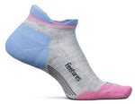 Feetures Elite Max Cushion Tab sock in lavender blue and pink colorway
