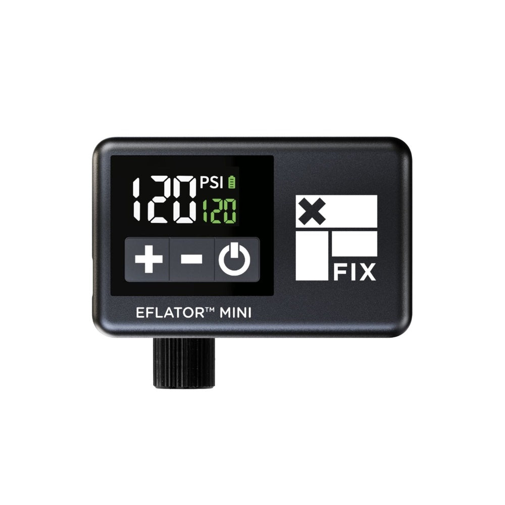 Fix Eflator Mini digital tire pump with LCD display showing 120 PSI