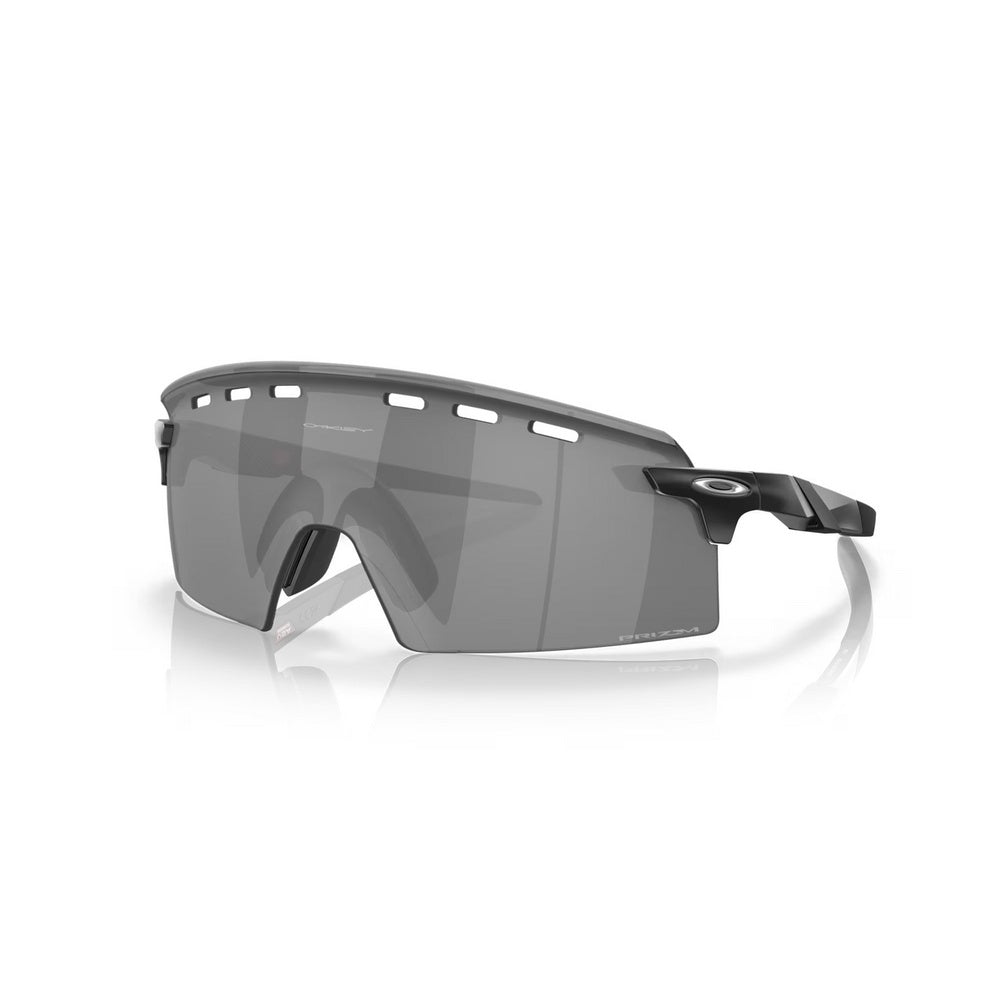 Oakley Encoder Strike sunglasses with matte black frame and dark lenses on white background