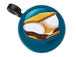 Electra bicycle bell in teal blue featuring s'mores graham cracker marshmallow design
